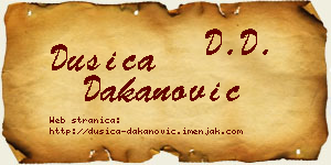 Dušica Dakanović vizit kartica